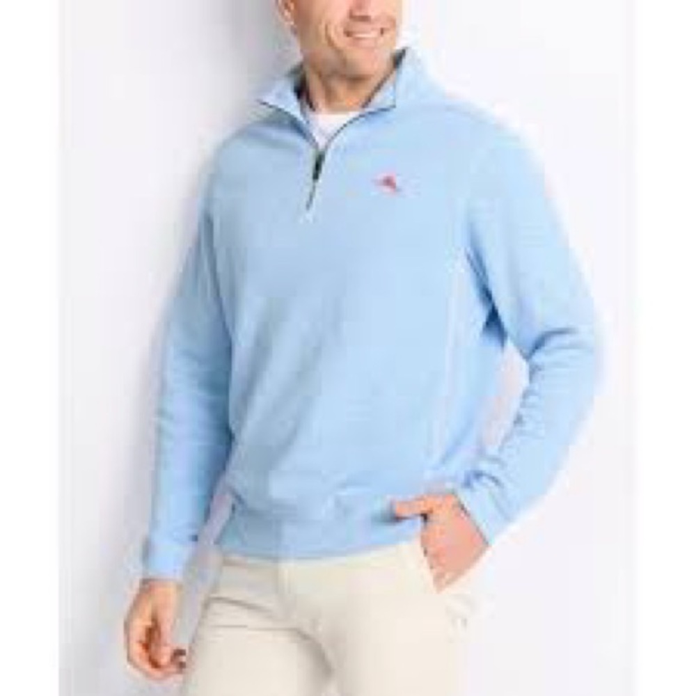 Tommy Bahama Tobago Bay Half-Zip Sweatshirt with Contrast Stitching